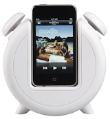 Crate and Barrel MP3 Alarm Clock Docking Station and Speakers